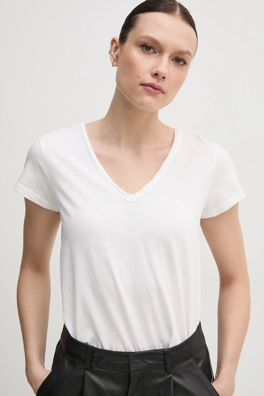Pamučna majica Mos Mosh bez uzorka bijela 160920