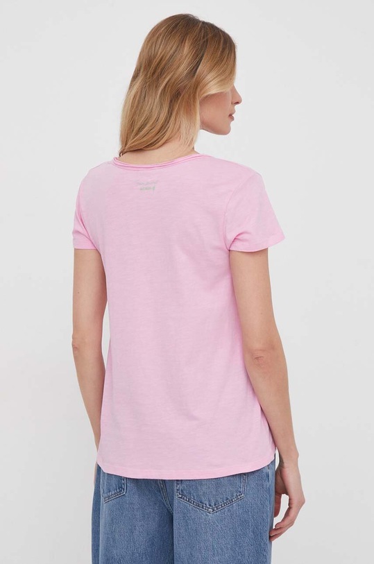 Odzież Mos Mosh t-shirt bawełniany 160920 różowy