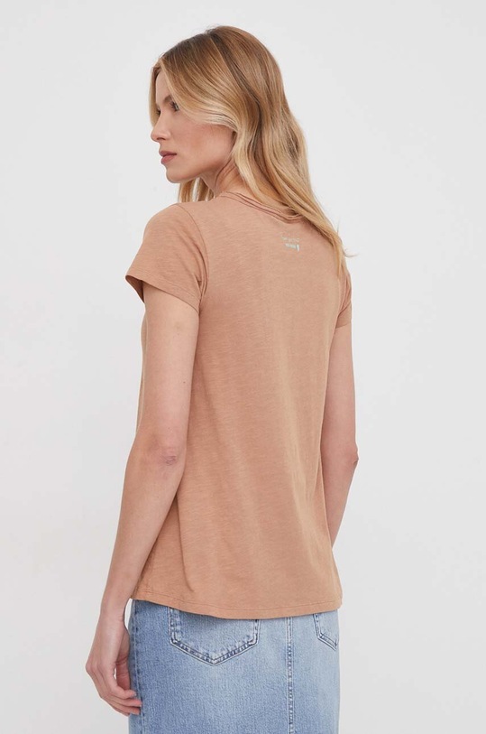 Odzież Mos Mosh t-shirt bawełniany 160920 beżowy