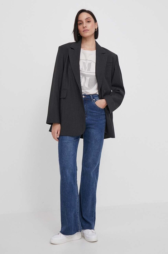 Βαμβακερό μπλουζάκι Mos Mosh 160830 μπεζ ZS24