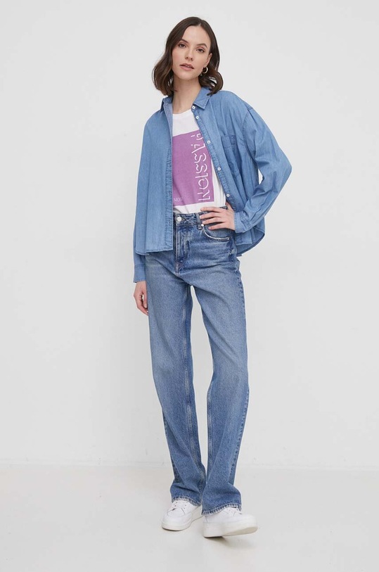 Бавовняна футболка Mos Mosh фіолетовий 160840