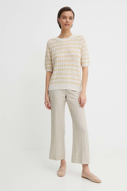 Пуловер с лен Mos Mosh 158910 бежов ZS24