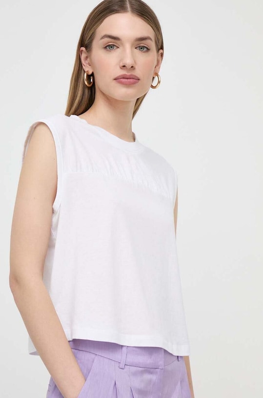 Top Silvian Heach hladký bílá GPP24062TS