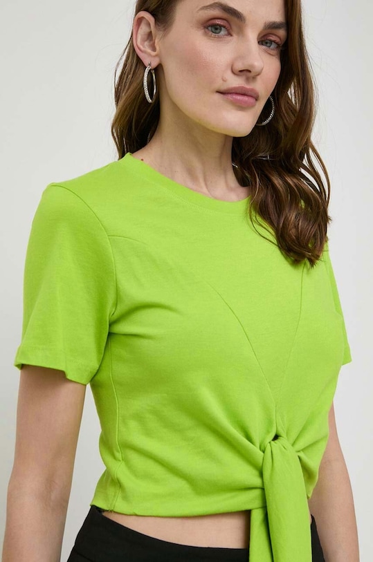 Silvian Heach tricou uni verde GPP24063TS