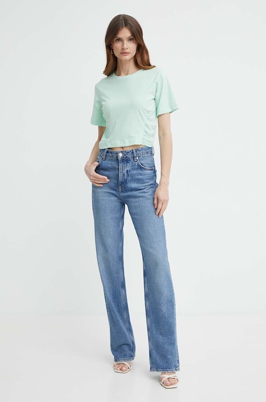 Silvian Heach tricou din bumbac GPP24097TS verde ZS24
