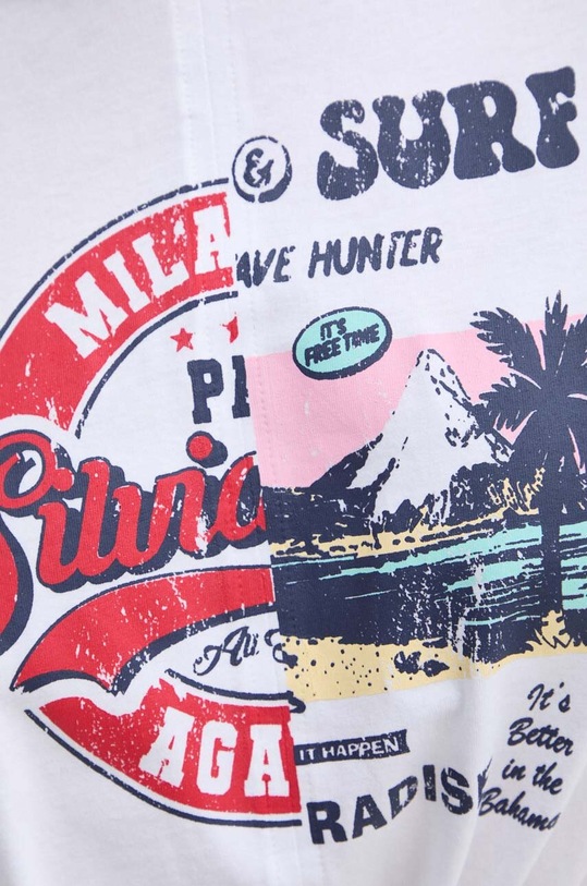 Silvian Heach t-shirt bawełniany GPP24101TS biały