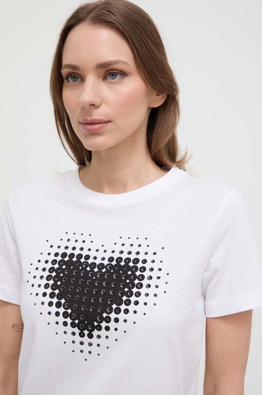 Silvian Heach t-shirt bawełniany nadruk biały GPP24403TS