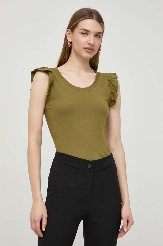 Футболка Silvian Heach хлопок зелёный GPP24465CN