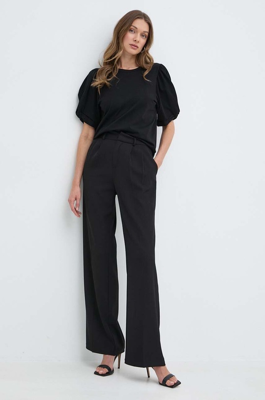 Bavlnené tričko Silvian Heach GPP24099TS čierna ZS24