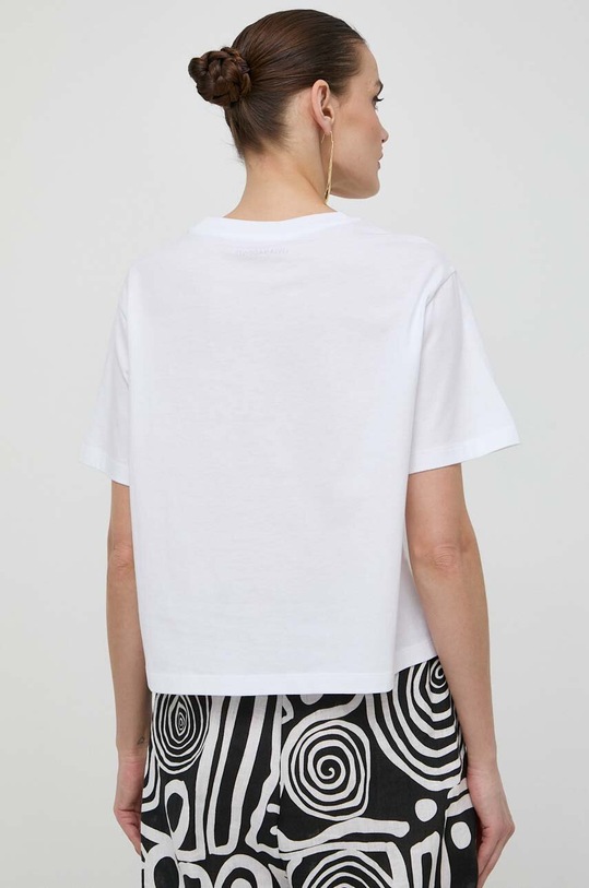 Odzież Liviana Conti t-shirt bawełniany L4SW82 biały