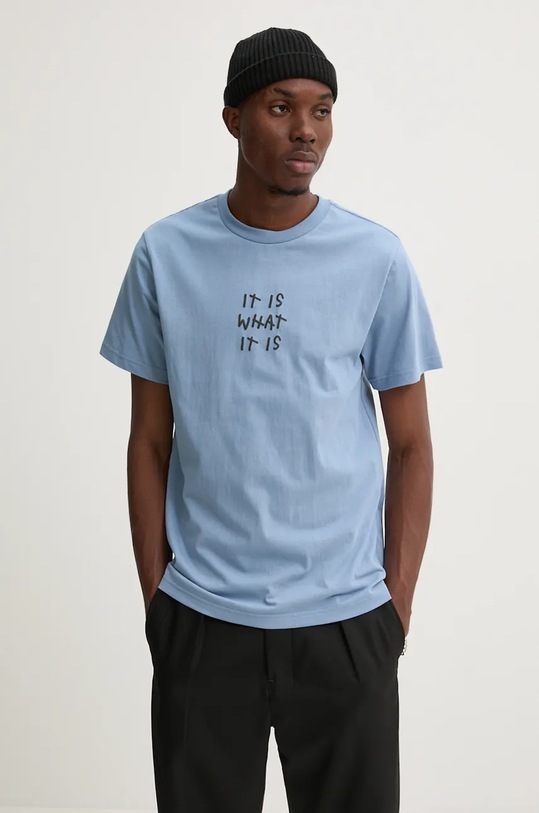 Bavlněné tričko Solid potisk modrá 21108338.174021