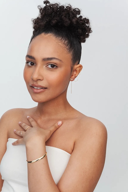 ANIA KRUK kolczyki ze srebra pokrytego złotem GLAMOUR złoty SMVKC1872Z