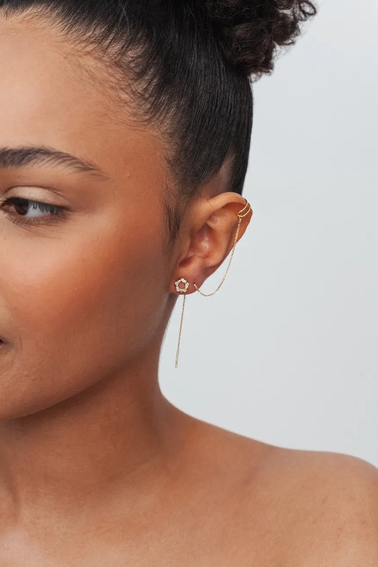 Аксесоари Позлатени сребърни обици ANIA KRUK GLAMOUR SMVKC1892Z злато