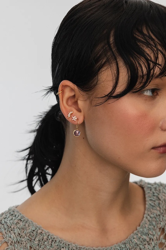 Doplnky Strieborné pozlátené náušnice ANIA KRUK SKY SMVKC1932Z zlatá