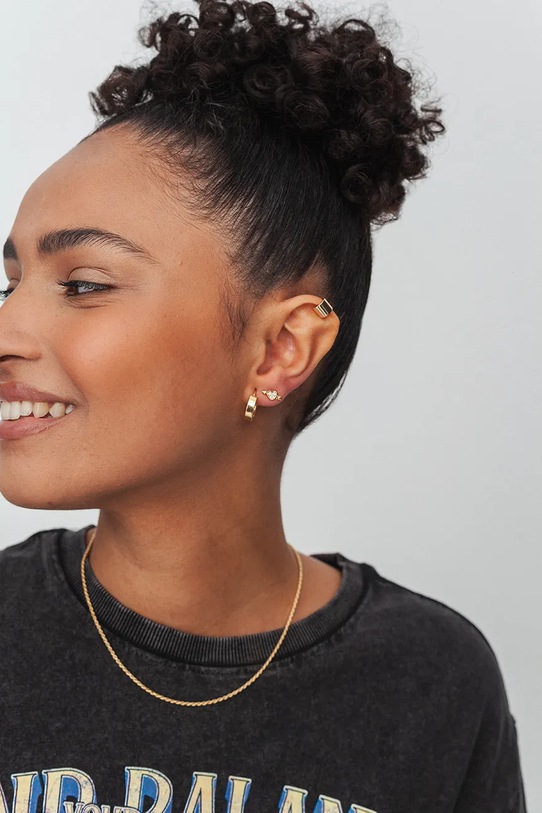 ANIA KRUK orecchini in argento placcato in oro ROMANTICA oro SMVKC2152Z