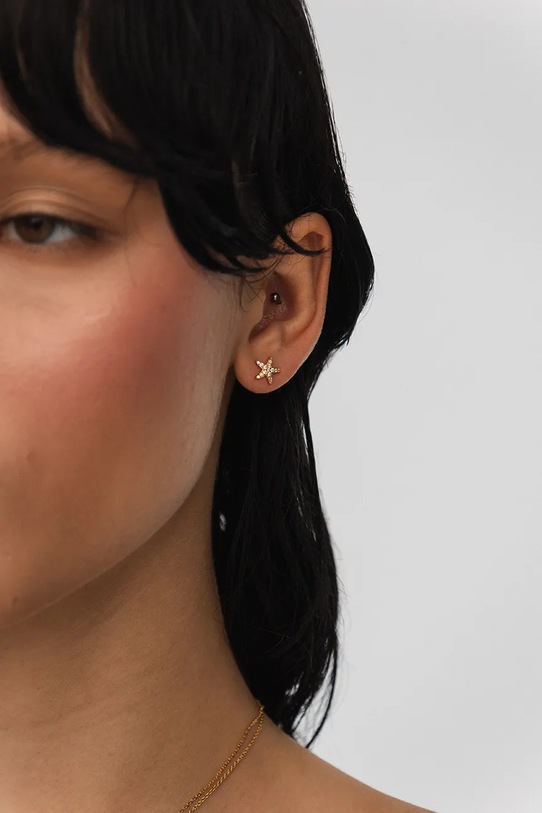 Doplňky Pozlacené stříbrné náušnice ANIA KRUK SKY SMVKC2182Z zlatá