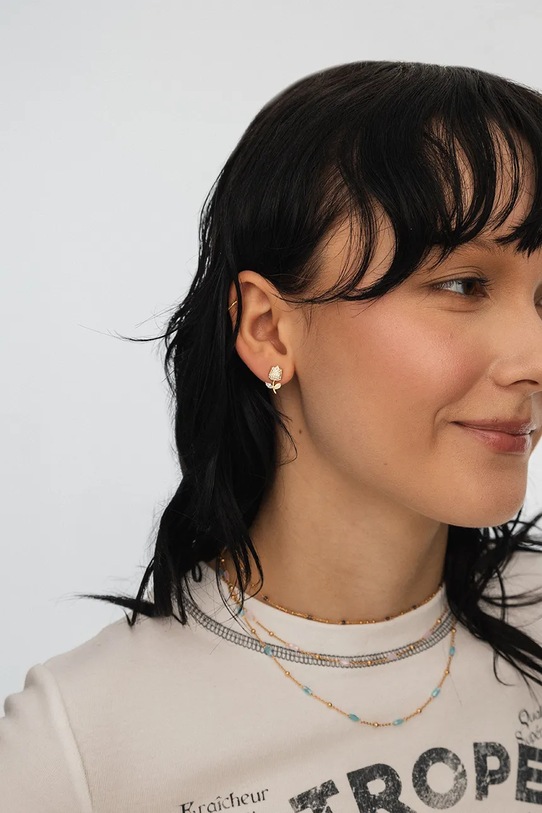 ANIA KRUK orecchini in argento placcato in oro HIPPIE oro SMVKC2212Z