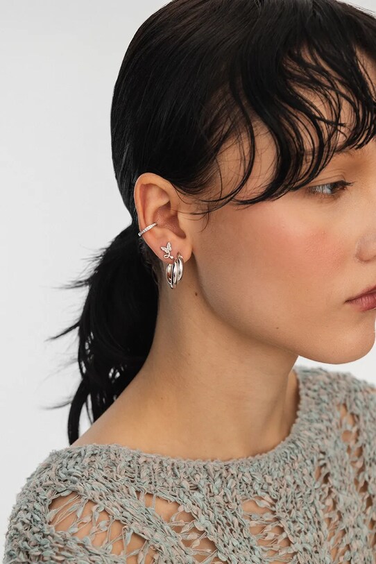 Stříbrné náušnice ANIA KRUK BELIEVE stříbrná SMVKC2262