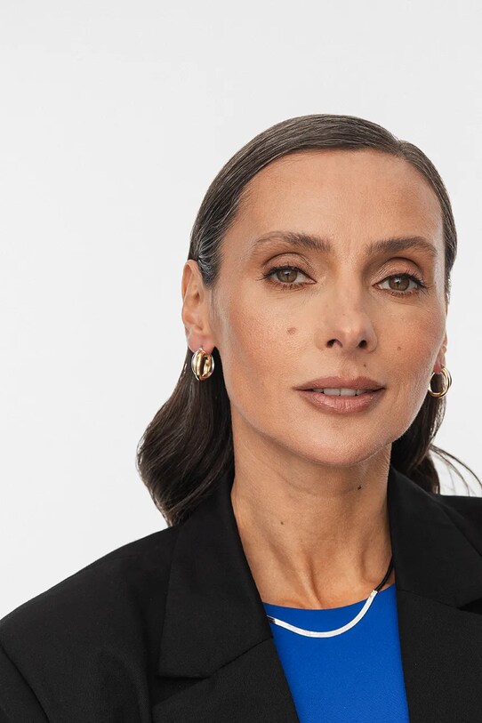 ANIA KRUK kolczyki ze srebra pokrytego złotem TRENDY SMVKS2650Z złoty