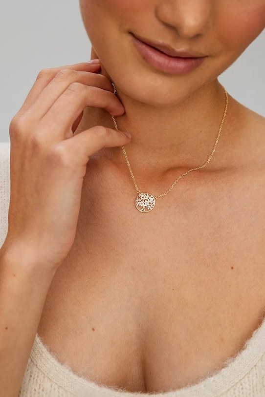 Akcesoria ANIA KRUK naszyjnik ze srebra pokrytego złotem HIPPIE SMVNS0270Z złoty