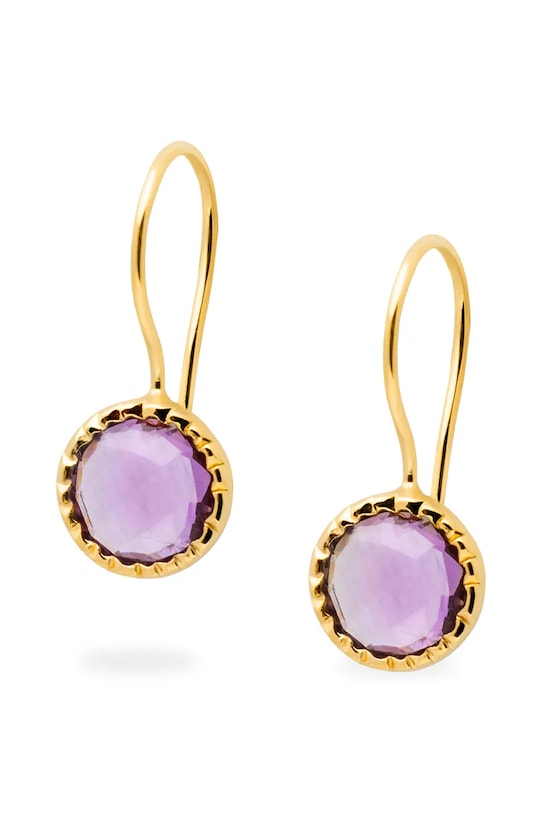 ANIA KRUK kolczyki ze srebra pokrytego złotem DUO srebro złoty SOPKN0710Z