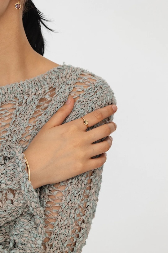 Accesorii ANIA KRUK inel de argint placat cu aur DUO SOPPN0630Z aur