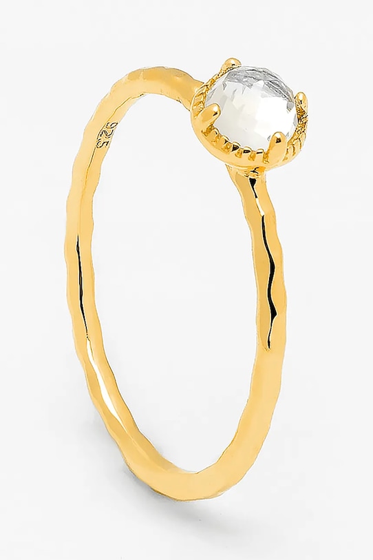 Pozlacený stříbrný prsten ANIA KRUK DUO SOPPN0814Z zlatá ZS25