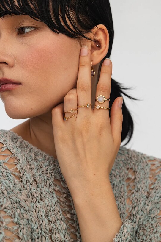 Серебряное кольцо с позолотой ANIA KRUK DUO SOPPN0848Z золотой