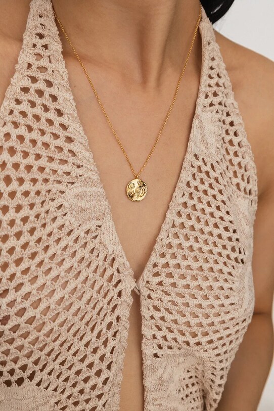 Akcesoria ANIA KRUK naszyjnik pozłacany BELIEVE MMRNM1430Z złoty