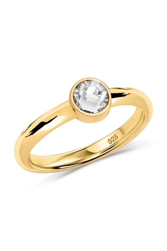 Strieborný pozlátený prsteň ANIA KRUK PIERŚCIONEK striebro zlatá SGCPS3112Z