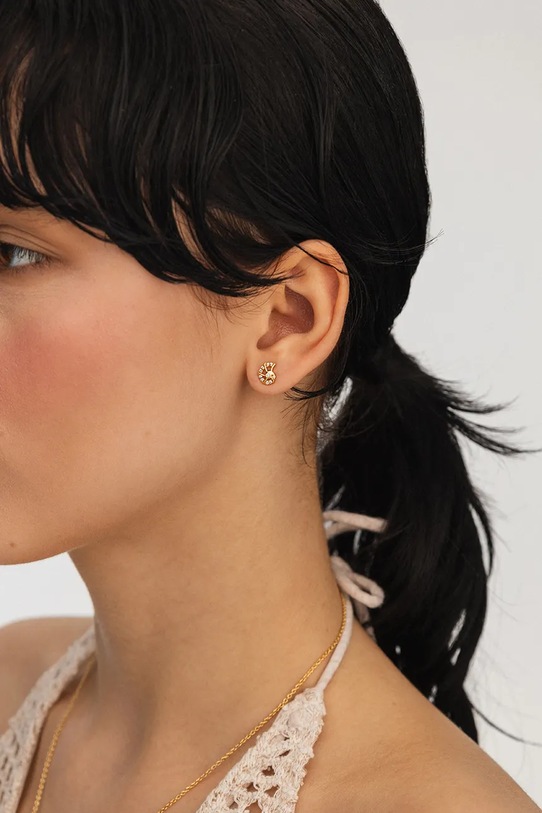 Doplnky Strieborné pozlátené náušnice ANIA KRUK BELIEVE SMRKC1452Z zlatá