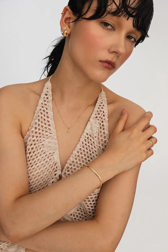 Серебряное колье с позолотой ANIA KRUK ARIEL SMRNC1462Z золотой