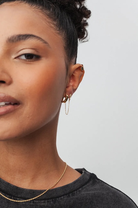 ANIA KRUK nausznica ze srebra pokrytego złotem SKY złoty SMVKC2042Z