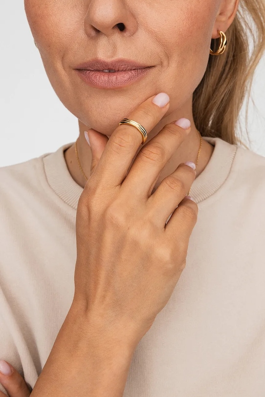 Doplnky Pozlátený prsteň ANIA KRUK MMRPM1660Z zlatá