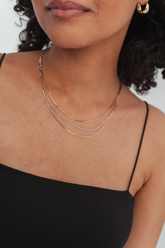 Accesorii ANIA KRUK colier din argint placat cu aur SLTNS3190Z aur