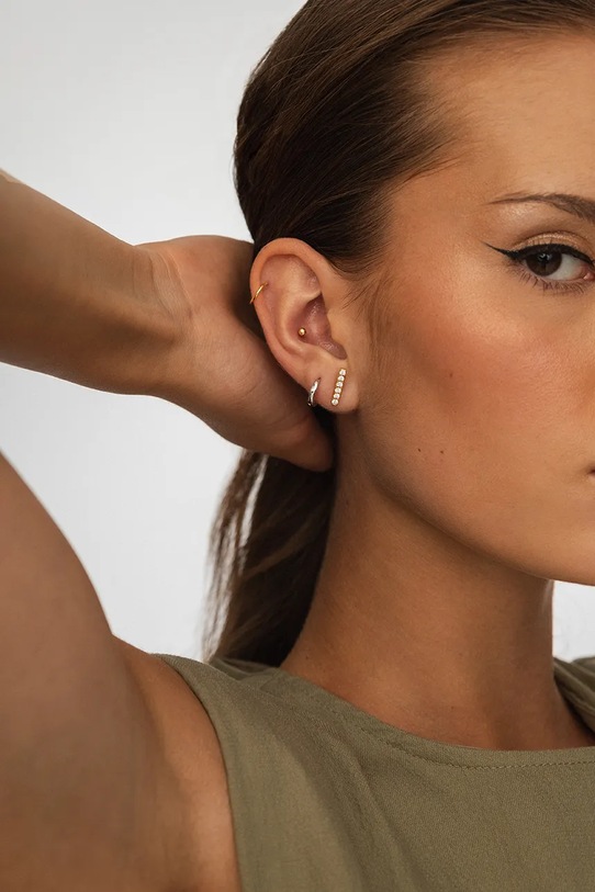 Аксесуари Срібні сережки з позолотою ANIA KRUK SMIKC0162Z золотий