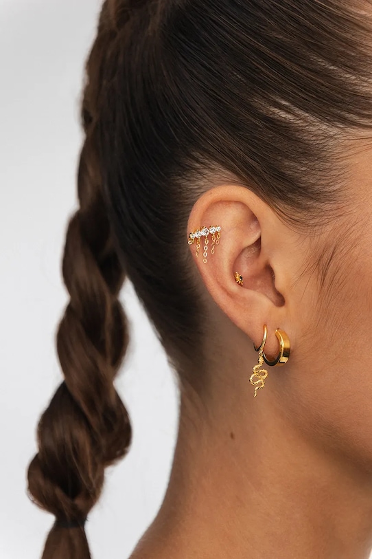 Позолочена срібна сережка ANIA KRUK золотий SRUKC2492Z