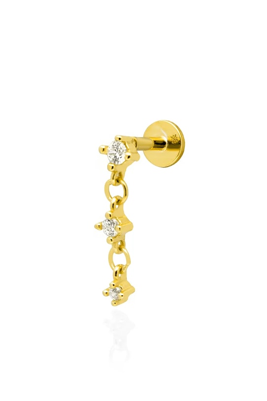 Позолочена срібна сережка ANIA KRUK срібло золотий SRUKC2512Z