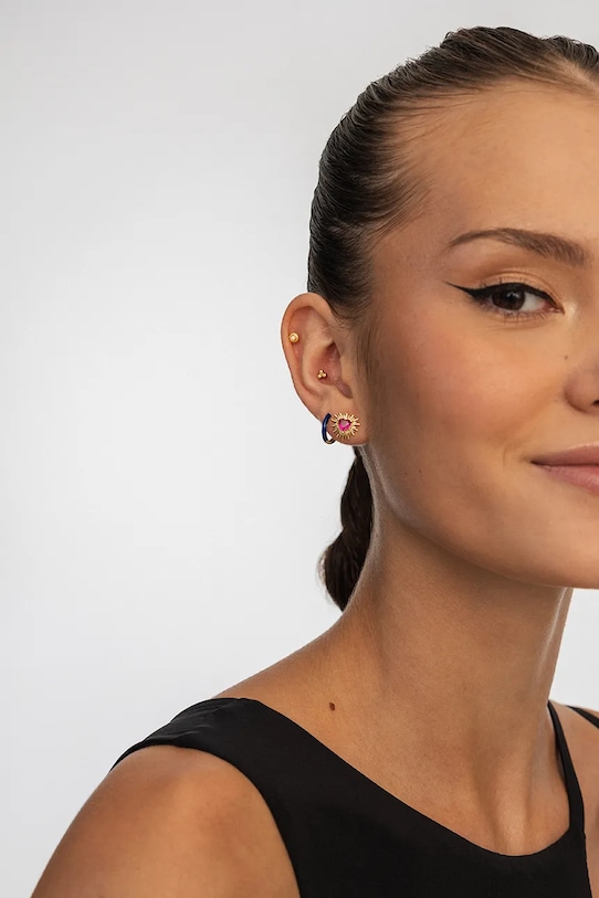 Pozlacené stříbrné náušnice ANIA KRUK zlatá SRUKY2449Z