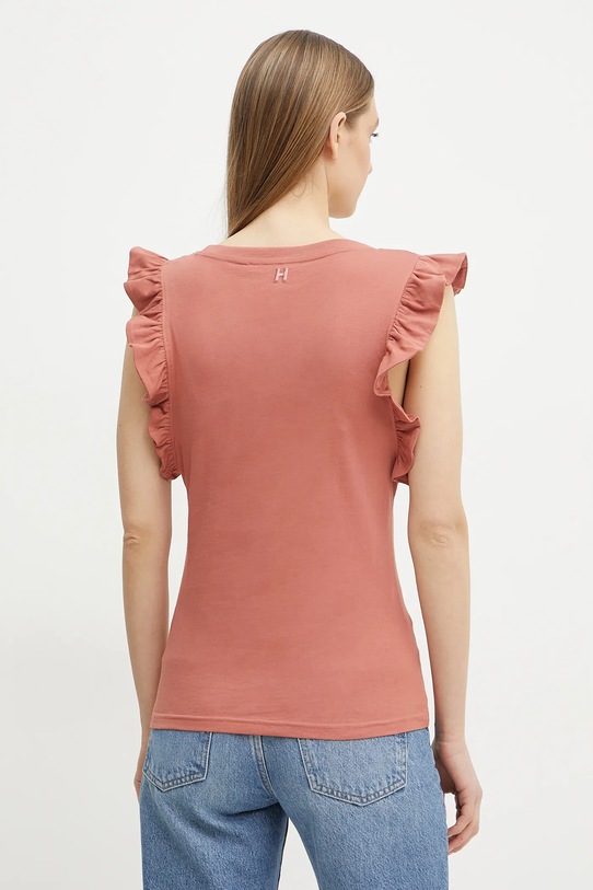 Одежда Хлопковая футболка Silvian Heach TANKI GPP25205CN оранжевый