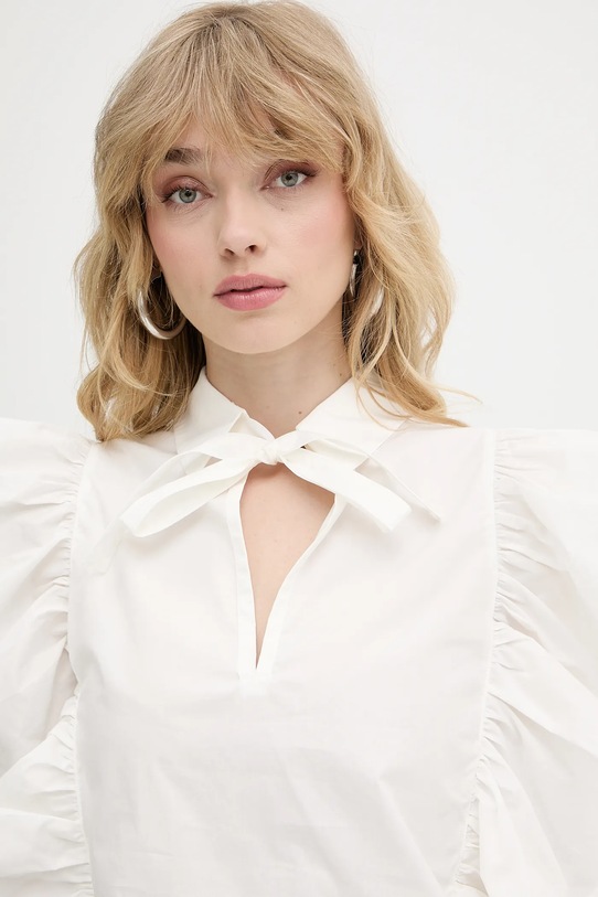 Silvian Heach bluză din bumbac SUHAT alb CVP25028CA