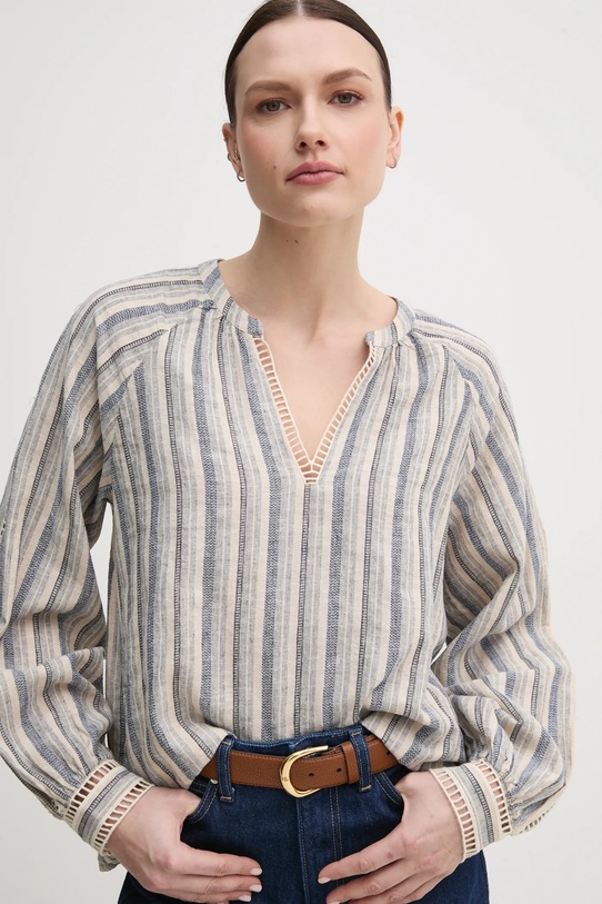 Mos Mosh bluza din in curele bej 168250