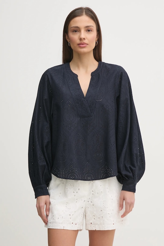Блузка Mos Mosh casual тёмно-синий 169430