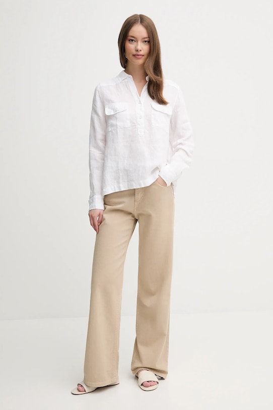 Mos Mosh bluza din in 168430 alb SS26