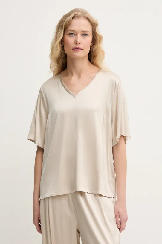 Mos Mosh camicetta tessuto elasticizzato beige 169330.