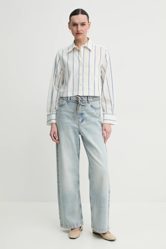 Day Birger et Mikkelsen camicia in cotone Issa DAY65243695 beige ZS25