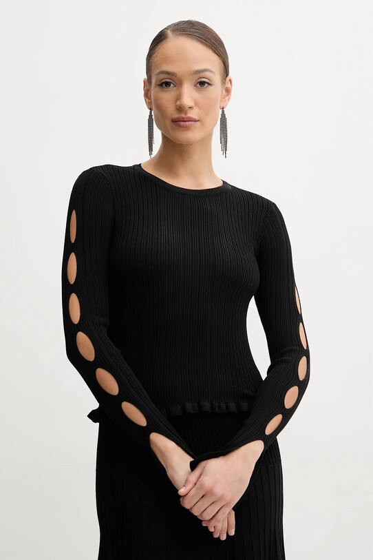 Silvian Heach pulover FINDAL subtiri negru GPP25038MA