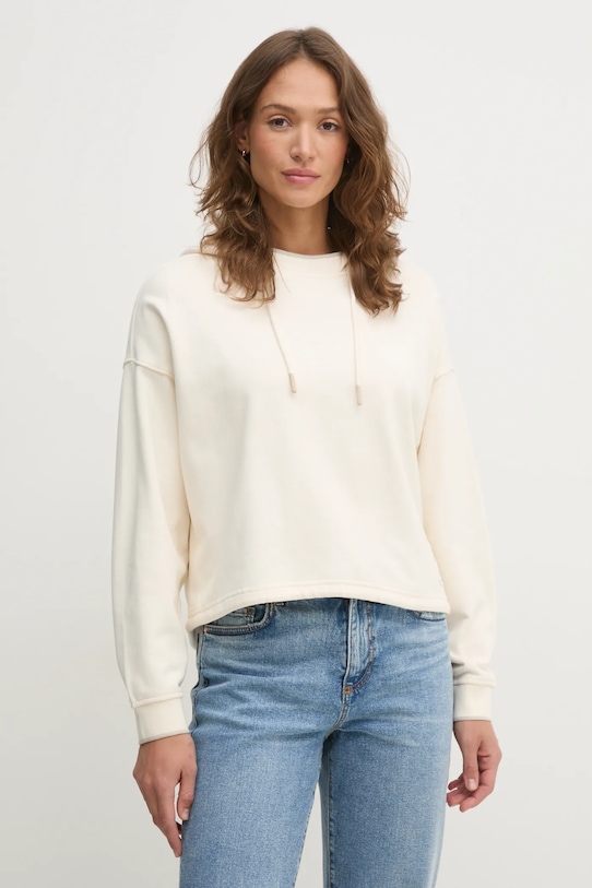 Mos Mosh bluza bawełniana bawełna beżowy 168570