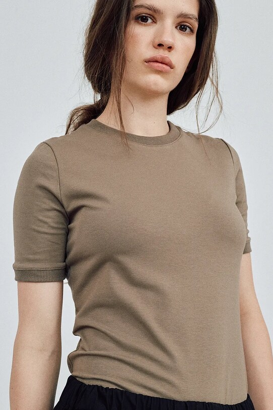 MUUV. t-shirt BASIC bluza.dopas.BASIC zielony ZS25