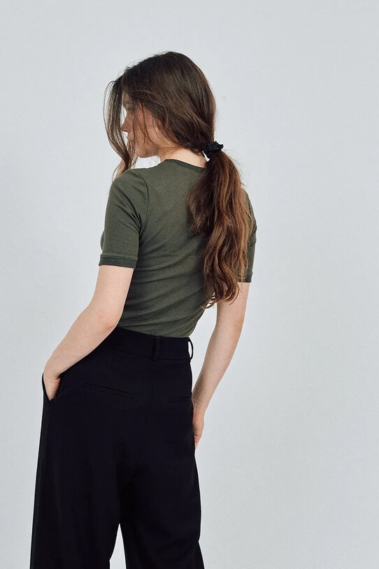 MUUV. tricou din bumbac bluzka.BASIC turcoaz ZS25